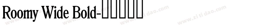 Roomy Wide Bold字体转换